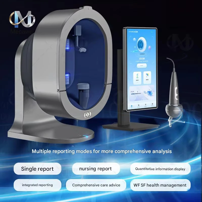 AI 3D Skin Diagnosis Magic Mirror Portable Face Analyzer with English Interface High Resolution Camera for Salon Home Use