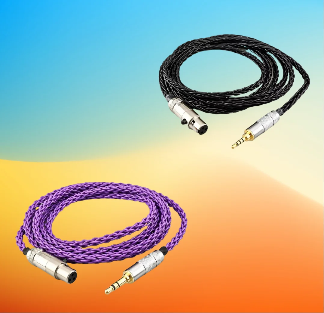 8 كور ترقية الصوت كابلات الصداع 3.5 مللي متر ستيريو التوصيل إلى Mini XLR ل AK G Q701-K240S K271 K702 K141 K171 K712