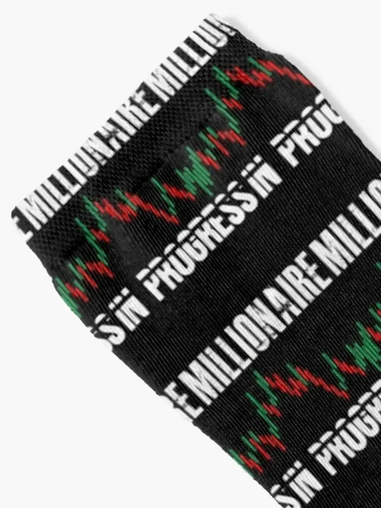 Millionaire In Progress | Daytrader Trader Trading Socks crazy christmas gift Running Socks Male Women's