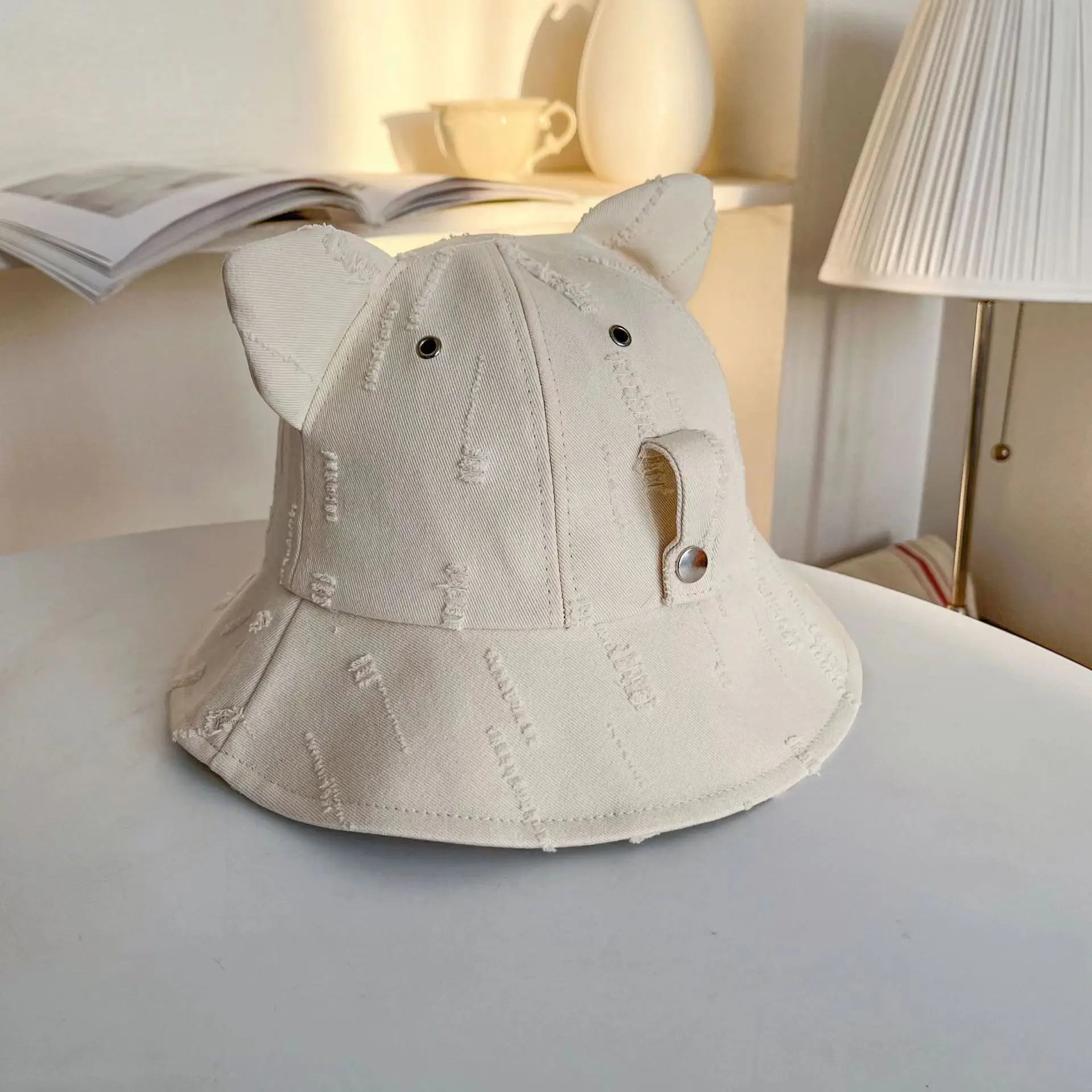 Cute Cartoon Bucket Hat With Glasses Women Spring And Summer Fashion Bob Chapeau Outdoor Sunscreen Sun Fishing Cap Panama