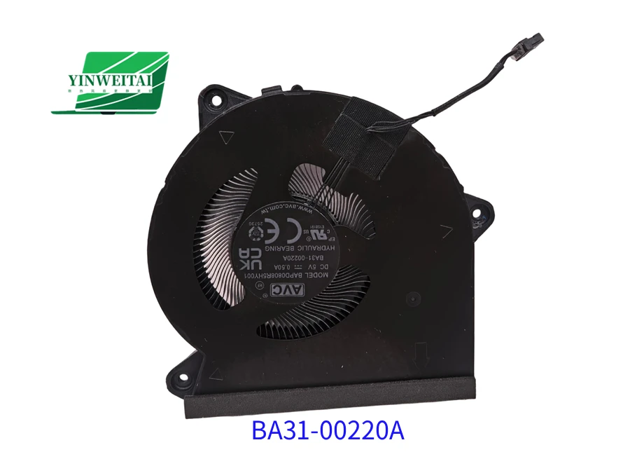NEW FAN FOR AVC BAPD0808R5HY001 BA31-00220A S310-003425 Samsung  NP960XFH-XA1US  960XFH NP960XFH