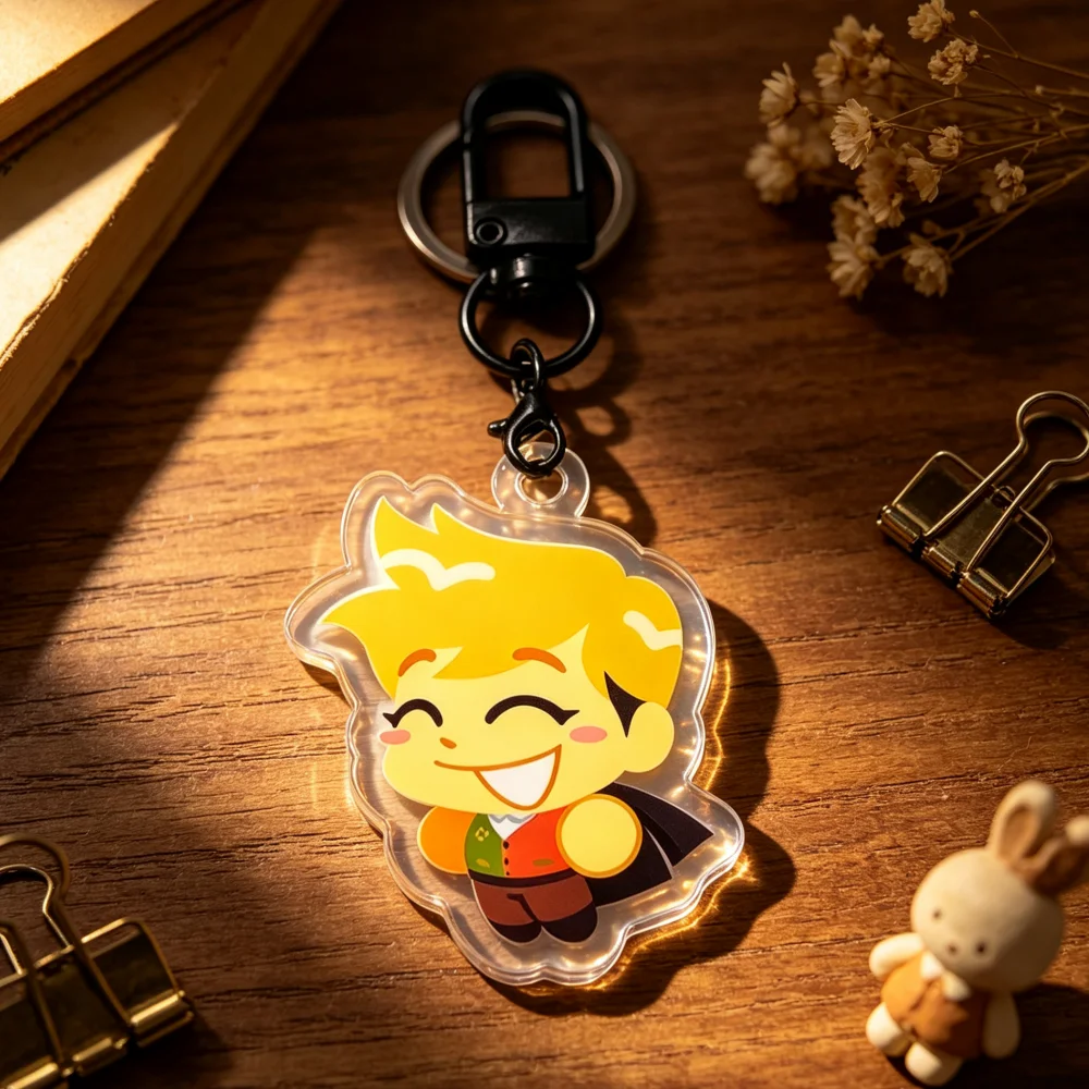for Deltarune Chapter 5 Mad Mew Mew Seven Colored Flowers Acrylic Keychain Exquisite Festival Gift Cute Backpack Accessories