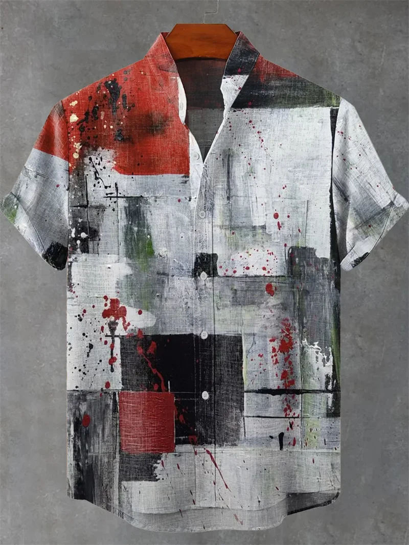 2025, kurzärmeliges Herrenhemd im afrikanischen traditionellen Stil, Sommer, Hawaii, Strand, Straßendekoration, Körperurlaub