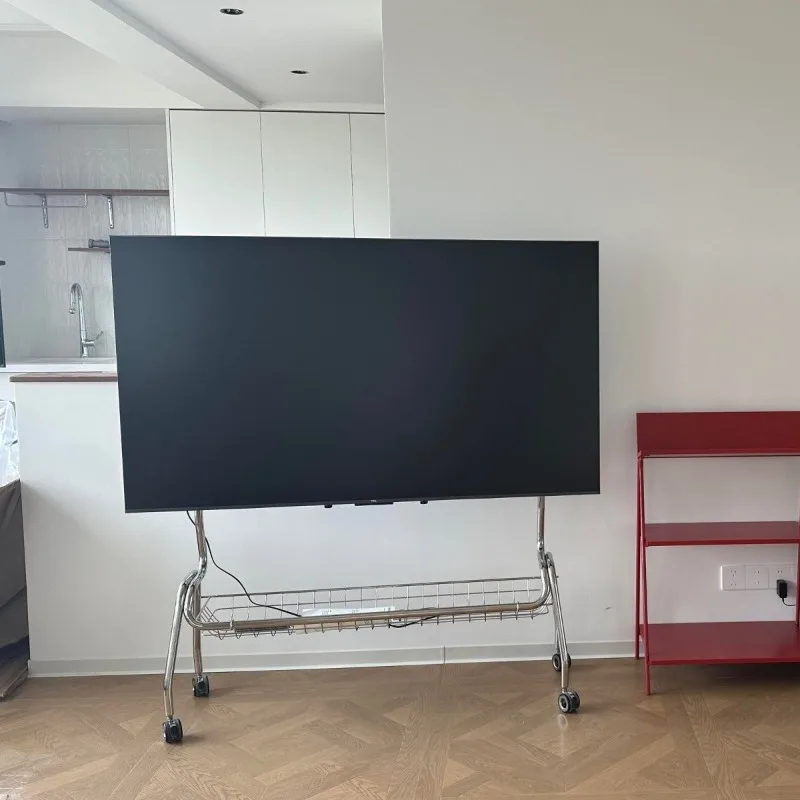 حامل تلفزيون نورديك عربة تلفزيون فاخرة شديدة التحمل من الفولاذ المقاوم للصدأ مقاس 32-75 بوصة مع رف تخزين سهل التجميع متين لغرفة المعيشة #1