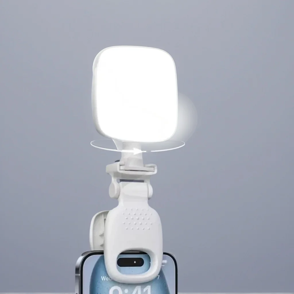 Mini Clip-On LED Light - 3-Color Temperature Adjustable for Phone/DSLR/Laptop