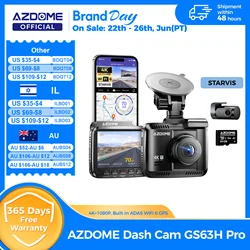 AZDOME Dash Cam GS63H Pro 4K+1080P 2.4