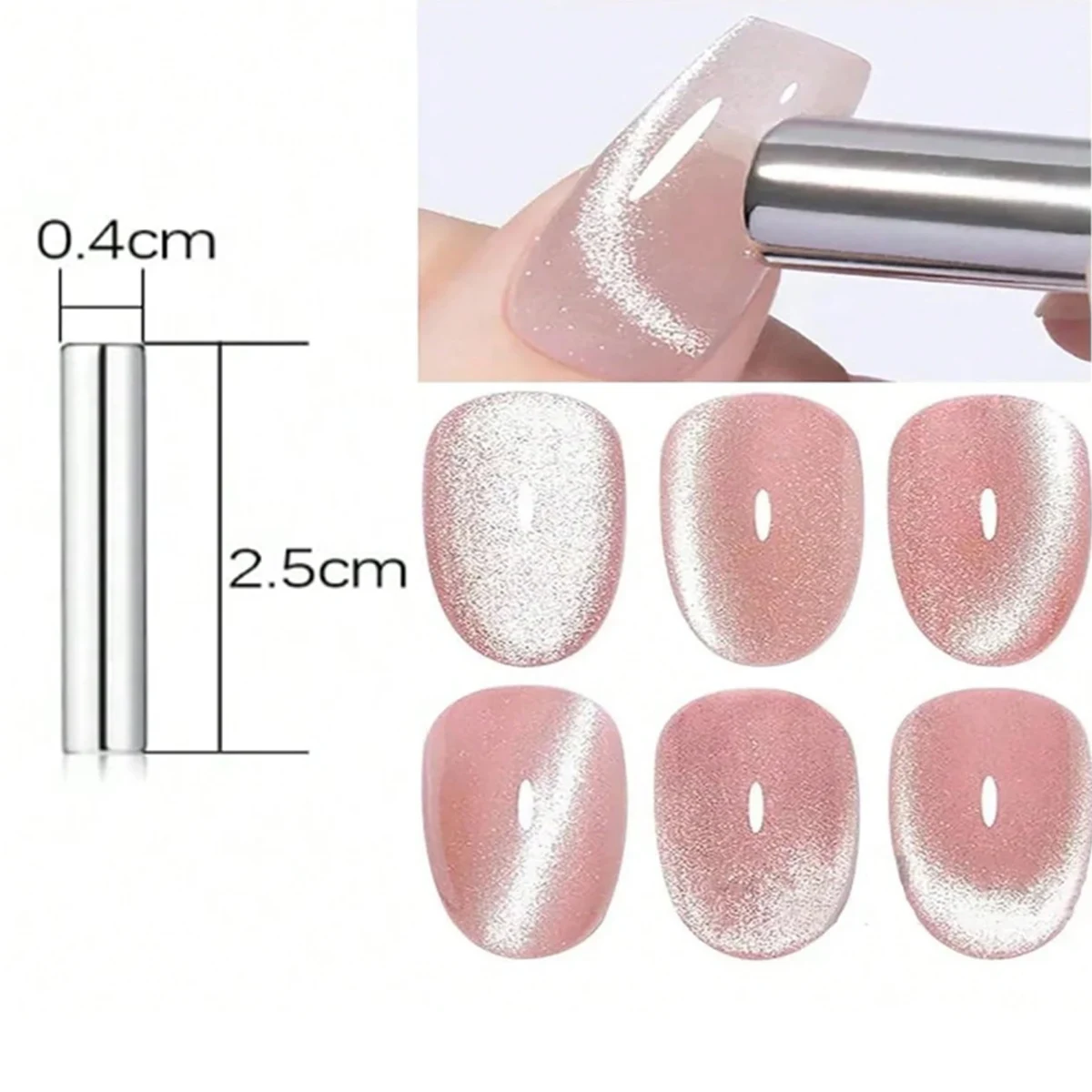 360° drehbares Katzenaugen-Magnetwerkzeug für Glasperlen-Nagelkunst, starkes Gel-Magnet, multifunktional, für Anfänger, Heimwerker, Nagelstudio-Werkzeuge – Detail 2