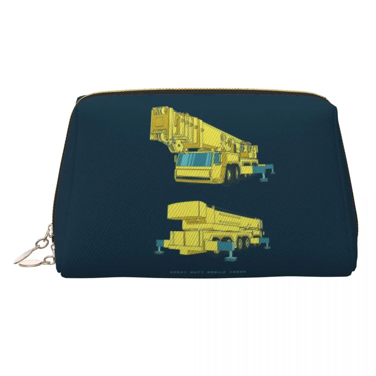 Liebherr Heavy Crane Bolsa de cosméticos para mujer, bolsa organizadora de maquillaje de viaje, almacenamiento de artículos de tocador, caja de kit Dopp
