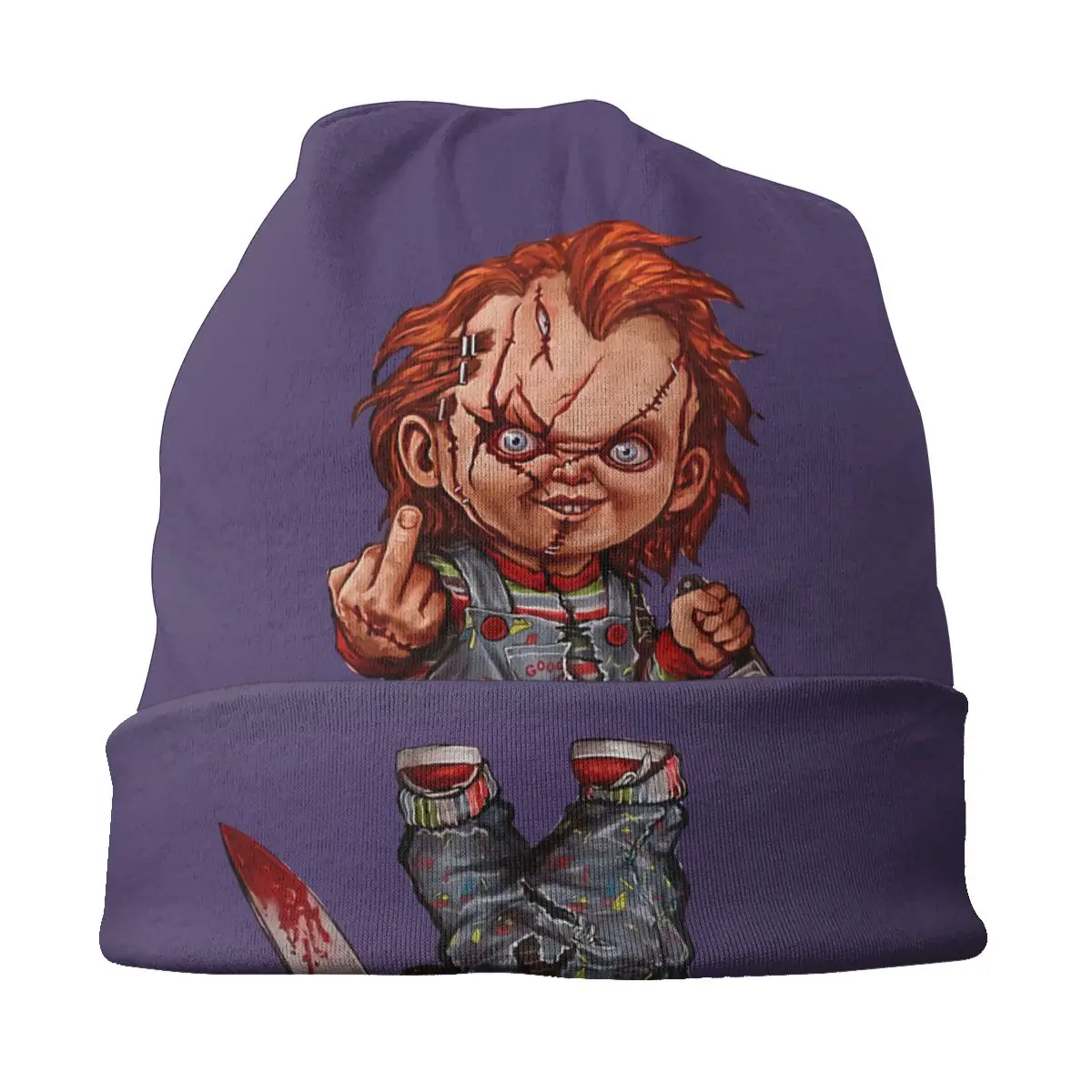 The Killer Doll Chucky Child\'s Play Washed Thin Bonnet Windproof Casual Beanies Protection Men Women Hats