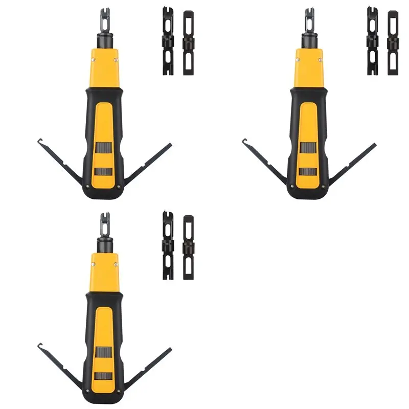 

ABSJ-3X Punch Down Tool With 110 66 Blade, RJ45 Ethernet Punch Tool For Cat 8, Cat 7, Cat 6A, Cat 6, Cat 5E