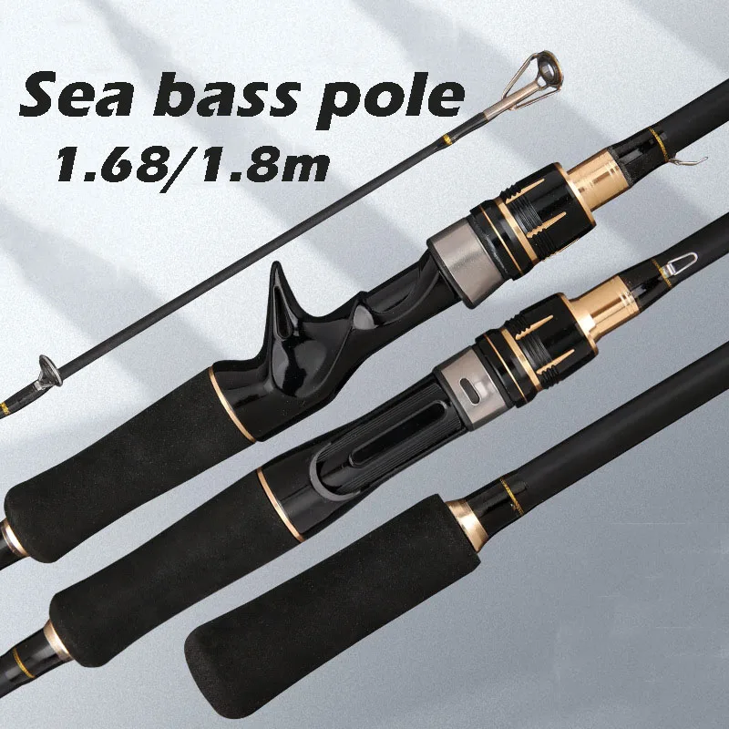 Carbon Medium Soft Light Weight Lure Fishing Rod 1.68/1.8M Spinning/Casting Bait Surfing Pole For Reservoir River Lake Fishing