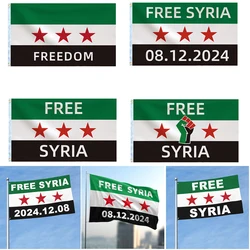 Syria Flag, 90x150cm, Flag Of Syria Revolution, Syria Free People's Flag Hanging, High Quality 100% Polyester Flag Decoration