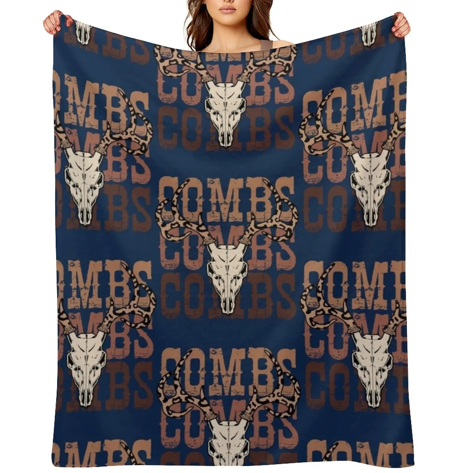 Combs Bullhead Throw Blanket Furrys Soft for sofa Decoratives Blankets