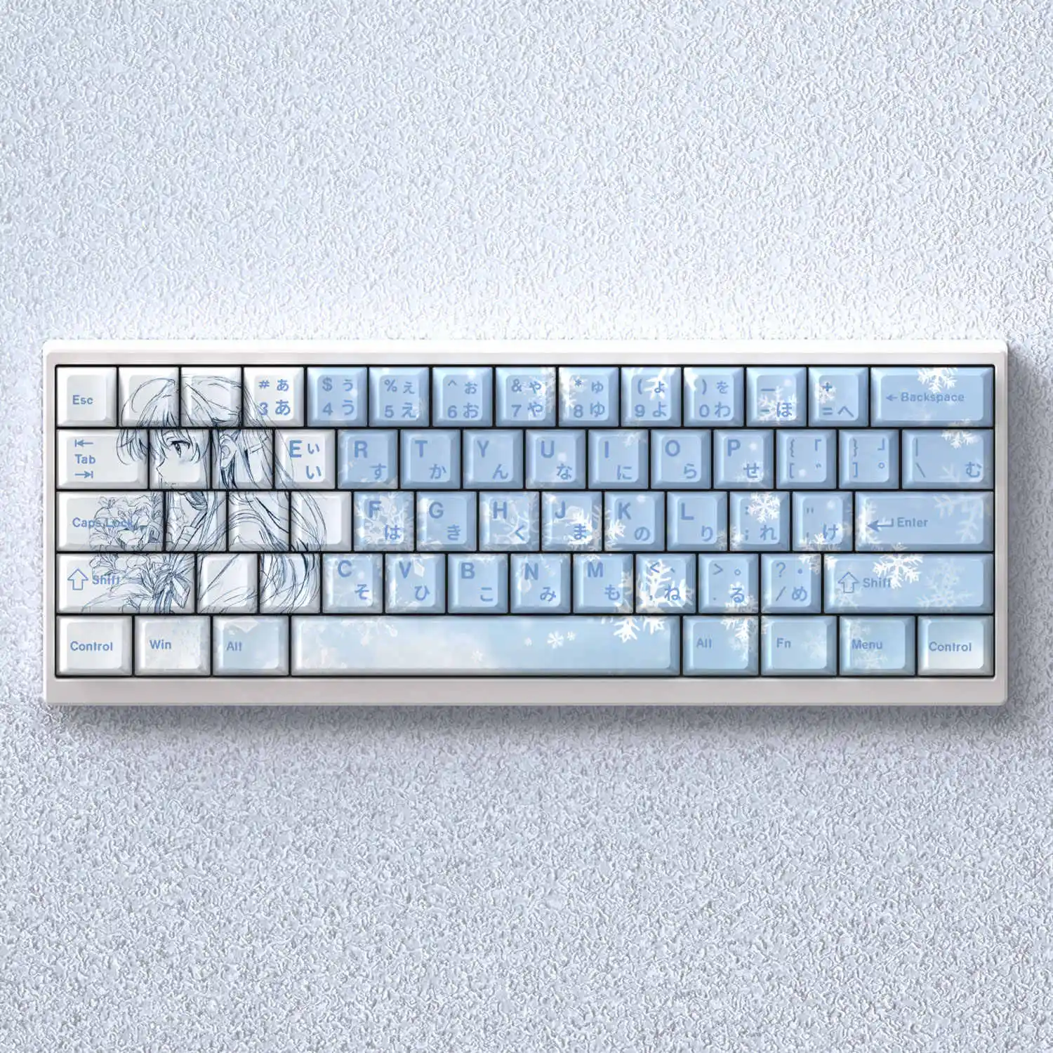 73 keys Two-dimensional Theme Keycap Set Cherry Profile Cute Anime Keycap DYE-SUB PBT Keycap for MX Mechanical Keyboard 60/65/68