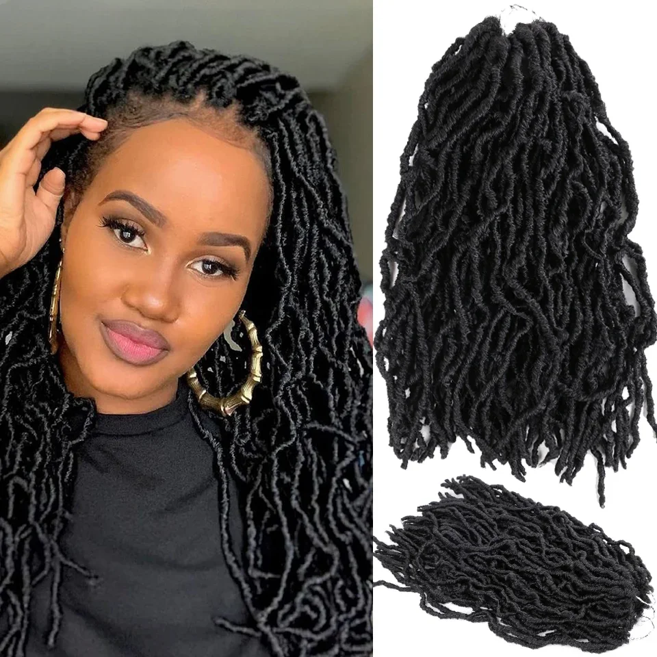 14-calowe syntetyczne krótkie nowe warkocze Faux Locs Ombre Soft Locs Crochet Hair Goddess Locs Crochet Hair For Black Women And Kids