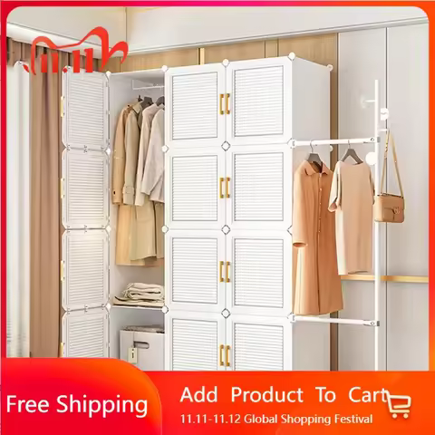 Nordic Plastic Wardrobes Partitions Closets Clothes Portable Wardrobes Storage Cabinet Organizer Guarda Roupa Trendy Furniture