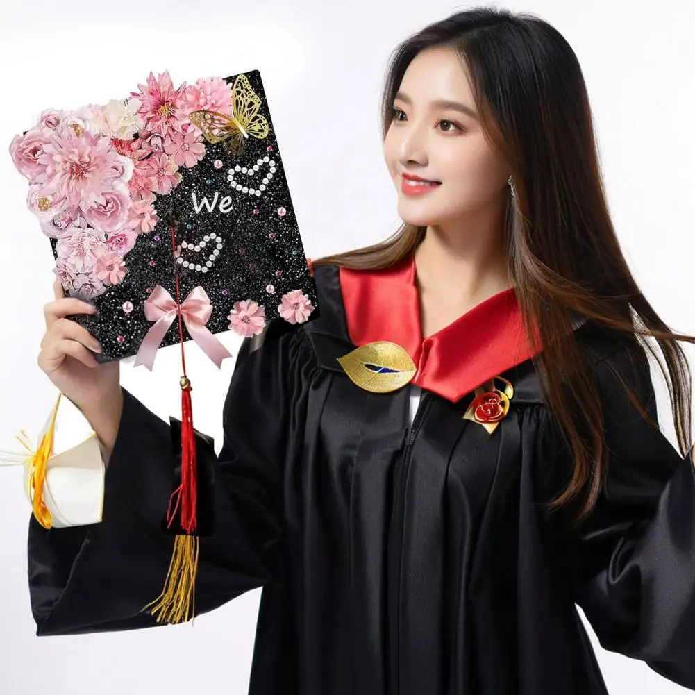 حزمة البطاقات اللامعة السائبة للتخرج مجموعة ورق البطاقات اللامعة اللامعة لتزيين قبعة التخرج 10 × 10 للغراد