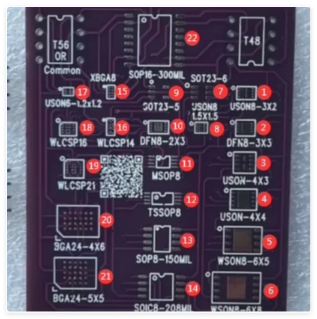 Multifunctional conversion board notebook T24x4BIOS  2x3   WSON8 4x3 4x5