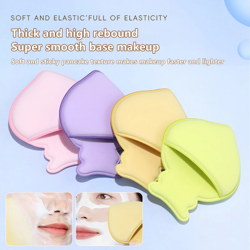 Mini éponge de fond de teint bouffante pour les doigts, petit applicateur de coussin d'air pour correcteur de visage, BB crème, outil de maquillage cosmétique, 1 pièces