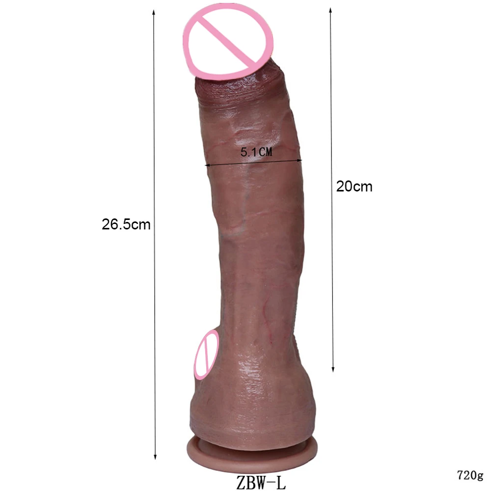 Skin Feeling Realistic Penis Soft Sexy Huge Dildos Female Masturbators Double Layer Silicone Suction Cup Anal Sex Toys For Women