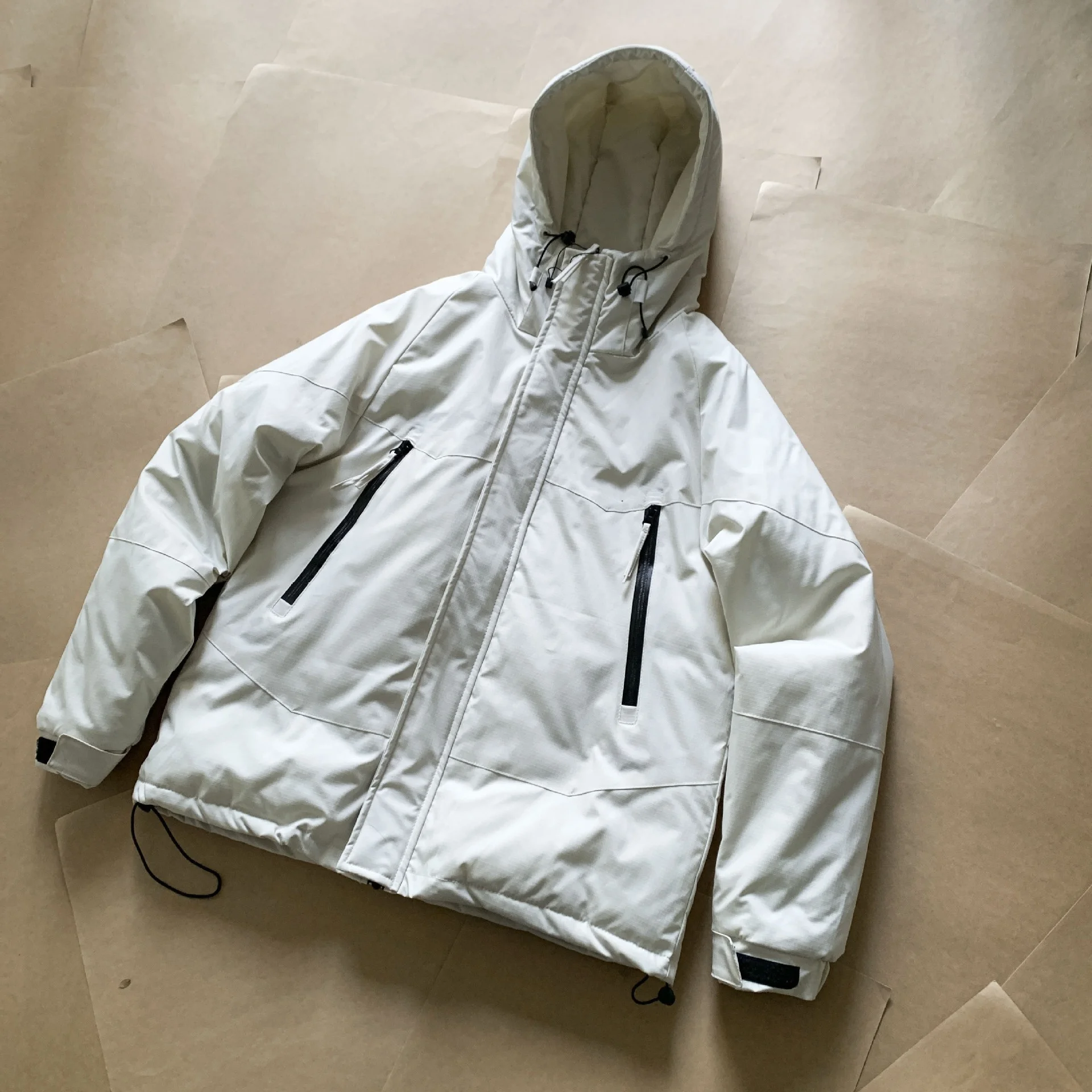 ملابس عمل عالية الجودة مقاومة للماء والرياح، سترات عصرية مبطنة بالقطن، مبطنة بالقطن وظيفية ودافئة #2