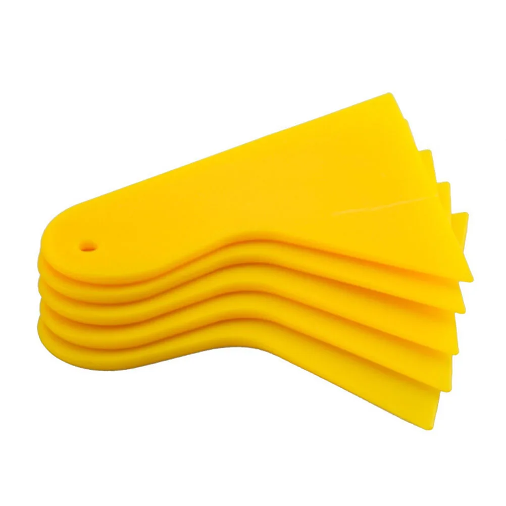 

10pcs Glue Film Scraper Yellow Mini Tools Handcraft Vinyl DIY Scrapers for Even Applying Friendly Safe Comfortable Home