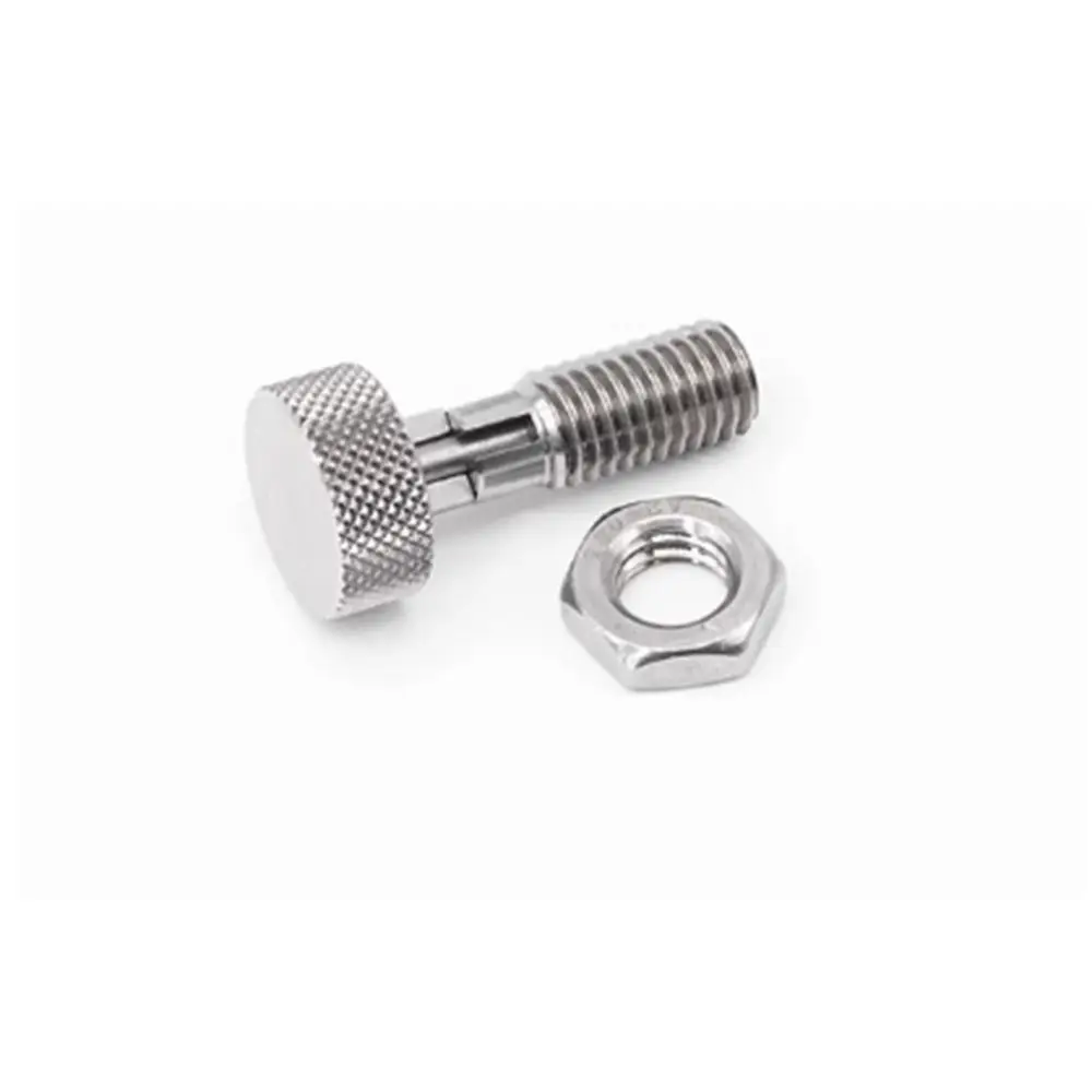 1Pcs M6 M8 M10 M12 M16 Spring Plunger Carbon Steel With Nut Knurled Knob Plunger Self Locking Reset Type Knurled Head