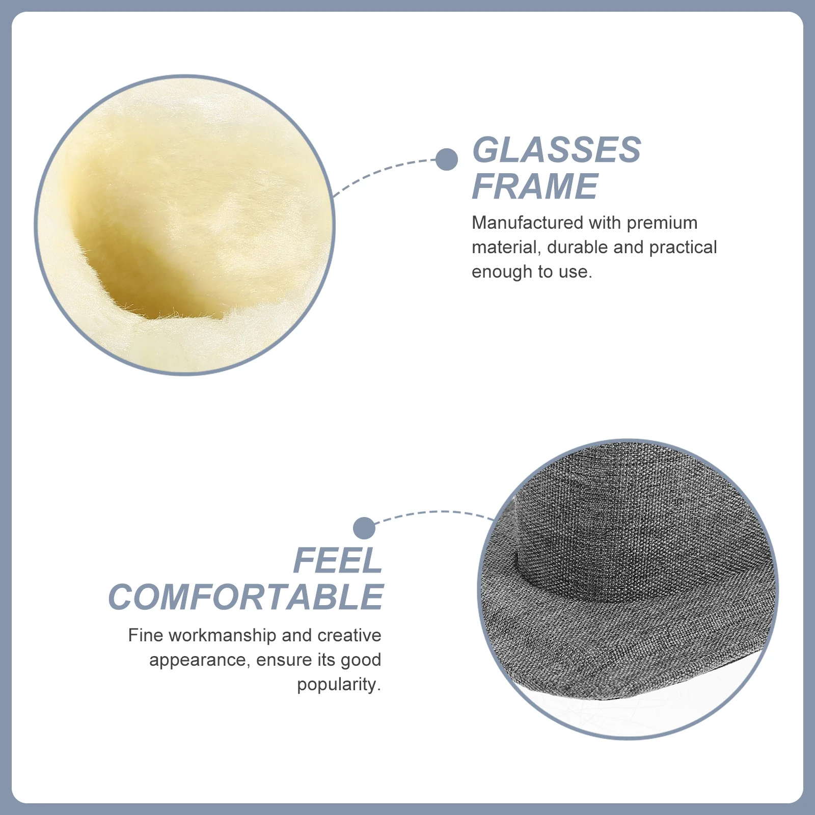 Soporte para gafas Cabilock para escritorio, mesita de noche, soporte de tela suave a la moda, organizador de gafas para niños