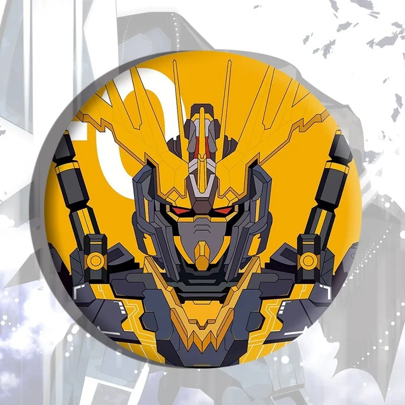 

58mm Original Japanese Anime Cartoon Gundam Brooch Anime Action Figure Cartoon Clothing Bag Decoration Accessories Cute Kid Gift