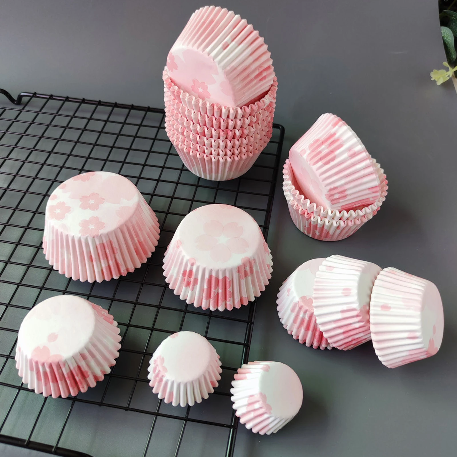 100 Pcs Cupcake Liners Standard Baking Cups, Multi-purpose Simplicity Hem Cupcake Liners Non Stick Wrappers