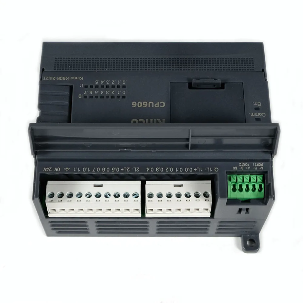 Controlador de programación de puerto Ethernet Kinco K6 serie PLC K606-24DT 14DI 10 * DC24V de salida de alta velocidad