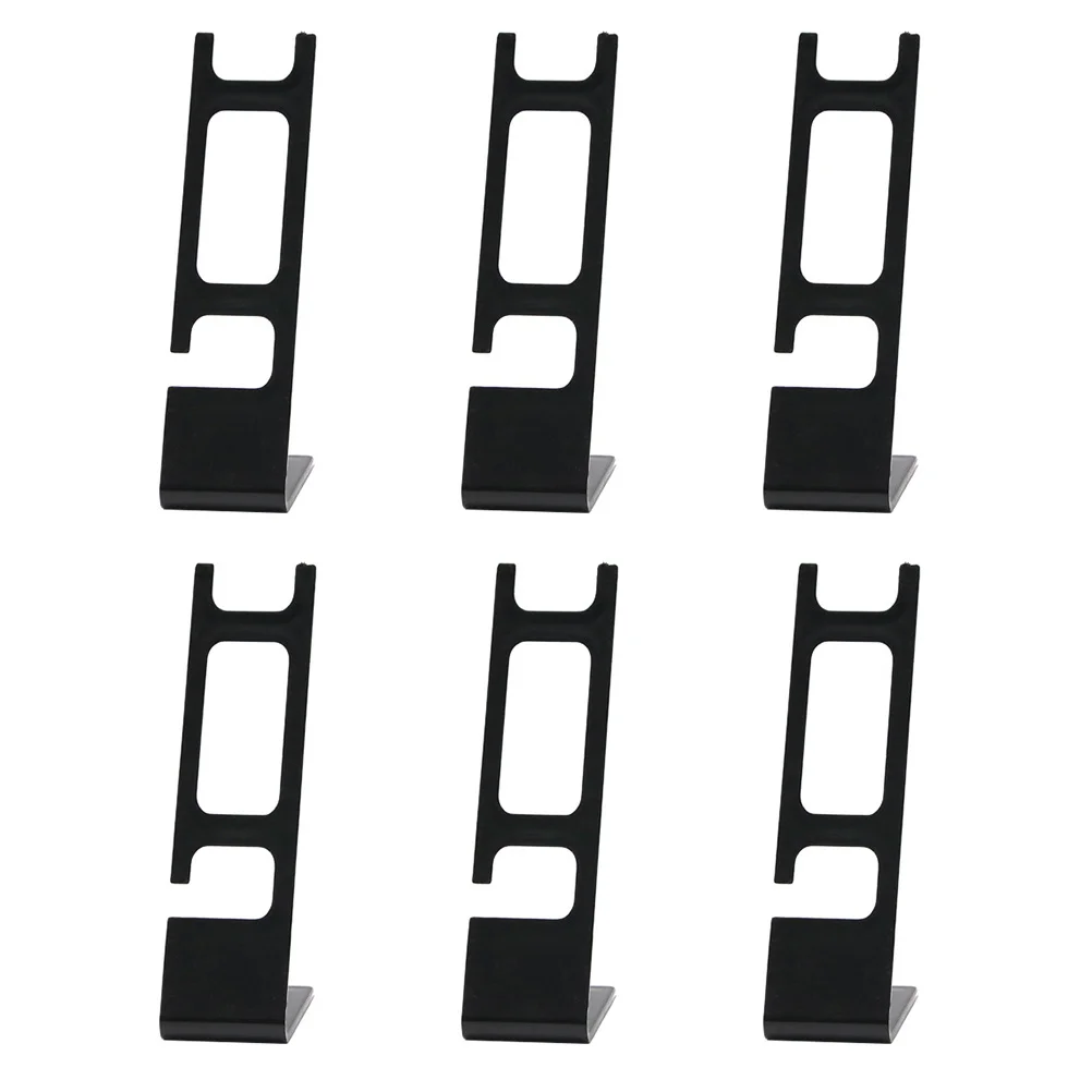 

6Pcs Watch Display Stands Jewelry Rack Black Plastic Single Holder Necklace Organizer For Retail Store Home Use