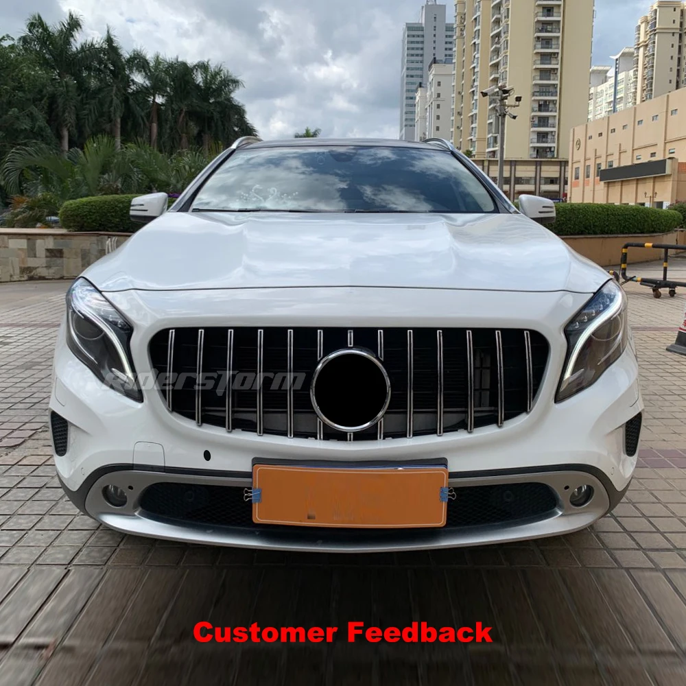 Year 2017 2018 front Mesh Gril W156 GT Grille For GLA Class X156 GT Grill GLA45 Style for mercede GLA180 GLA250 Car grille