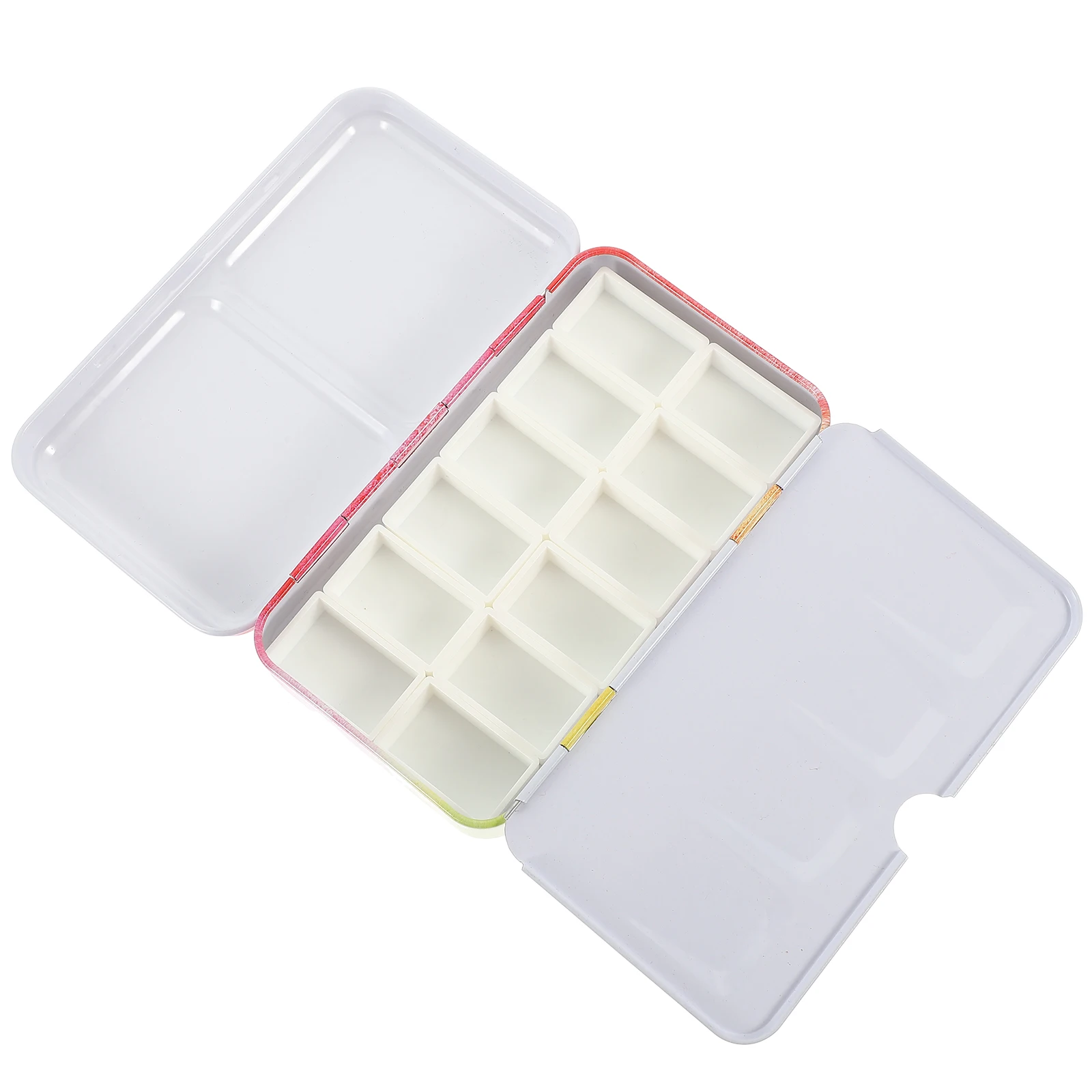 

Empty Watercolor Palette 12x3.2ML Metal Tin Box Portable Artists Students DIY Pigment Case Color Mixing Painting Tool Set