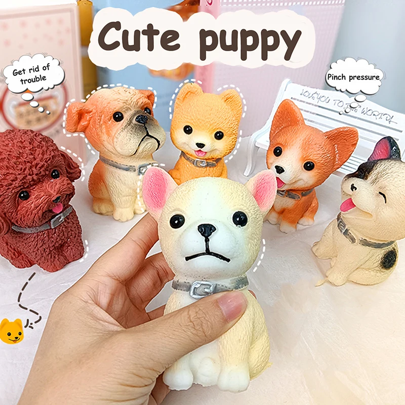 Toy TPR Fidget Sensory Toys For Kids Adults Gift Cute Dog Squeeze Toy Silicone Pinch Decompression
