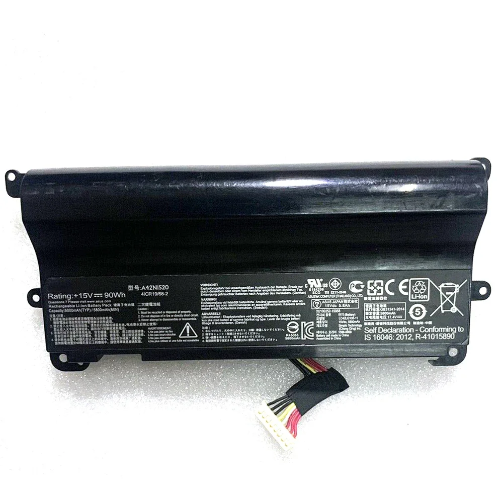 Imagem -03 - Bateria Original do Portátil para Asus Rog G752vy Gfx72 Gfx72v G752vs Gfx72vy6700 4icr1 662 A42n1520 15v 90wh