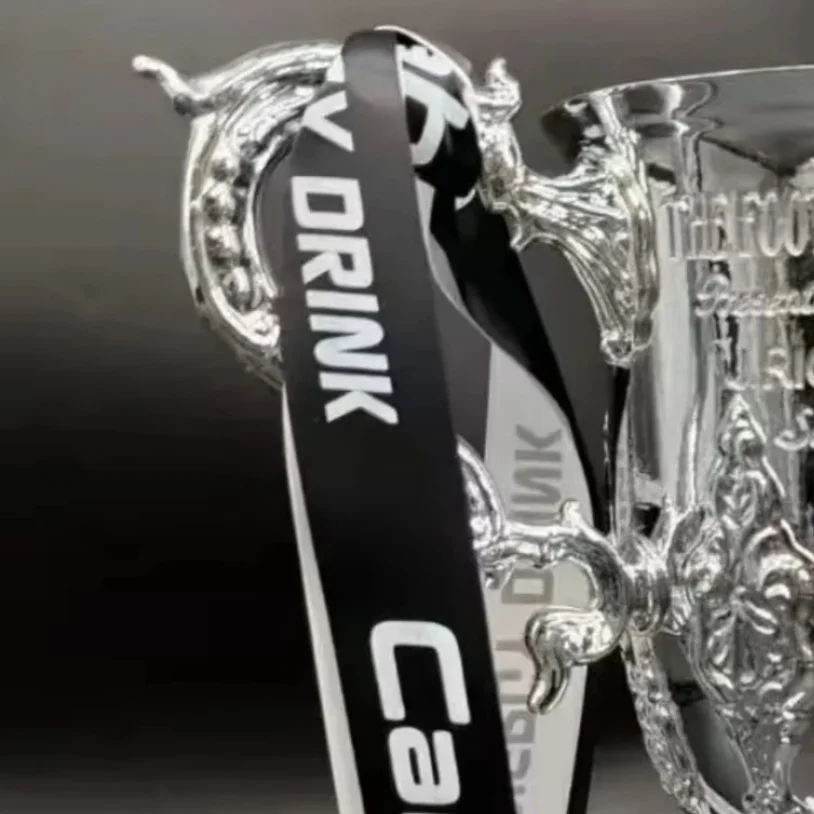 Trofeo de copa de la Liga Europea de resina de 42cm, trofeo deportivo de campeones de tres mangos, recuerdo de seguidor, réplica de adorno de resina