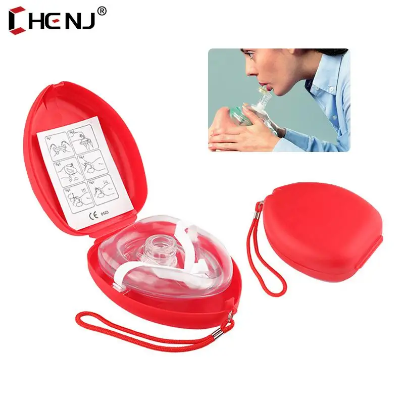 1Pc Artificial Respiration One-Way Breathing Valve Masks for First Aid CPR Training Breathing Protect Rescuers Mask Accessories