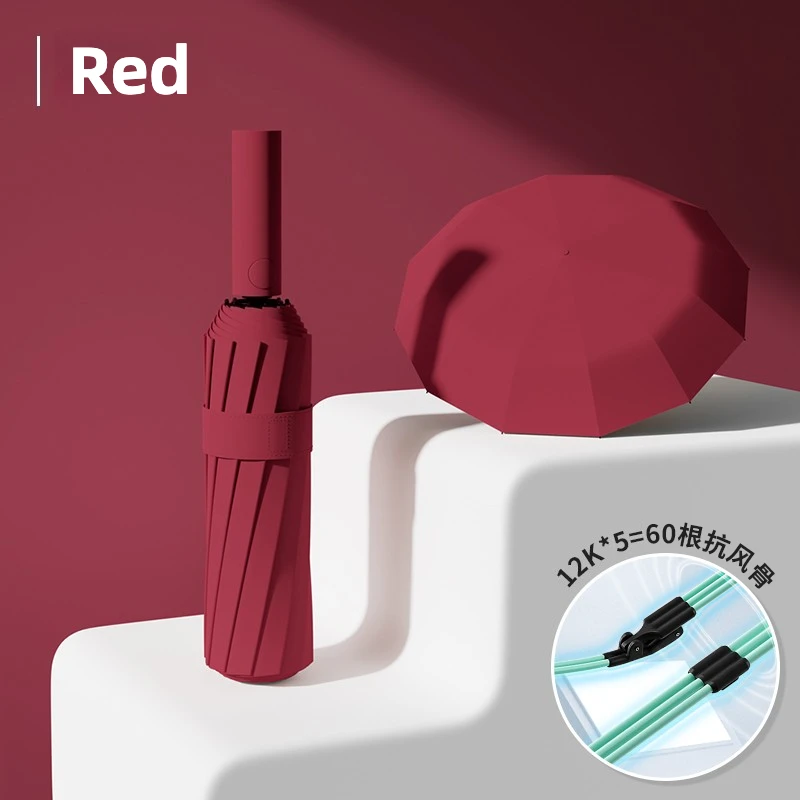 

Windproof Automatic Folding Umbrella, Sun UV UPF50+ Protection Parasol, Large Thickened Rain Umbrellas for Men and Women