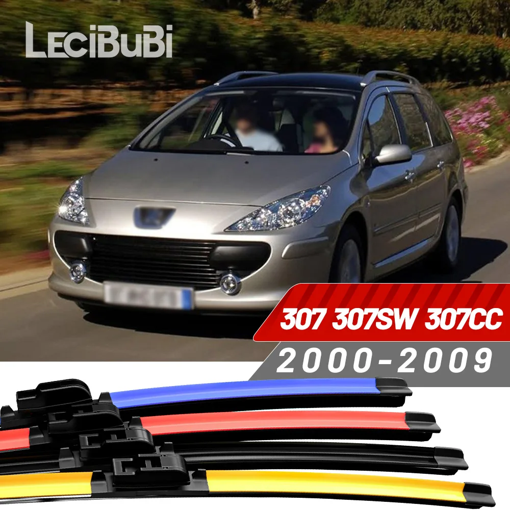 2 stücke Für Peugeot 307 307SW 307CC 2000-2009 2001 2002 2003 2004 2005 2007 2008 Frontscheibe wischer Klingen Scheibenwischer