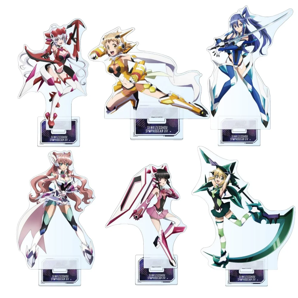 

Lucky Seven Anime Peripheral Store Senki Zessho Symphogear Maria Hibiki Kirika Chris Tsubasa Shirabe Acrylic HD Stand Fans Gifts