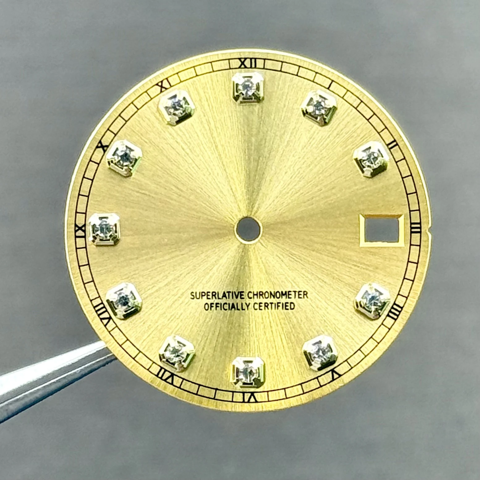 28.5mm Watch Dials Fit Nh35 Nh36 Movement white Gold Black green Blue brown GMT Text Roman Numerals no date DIY logo Watch dial