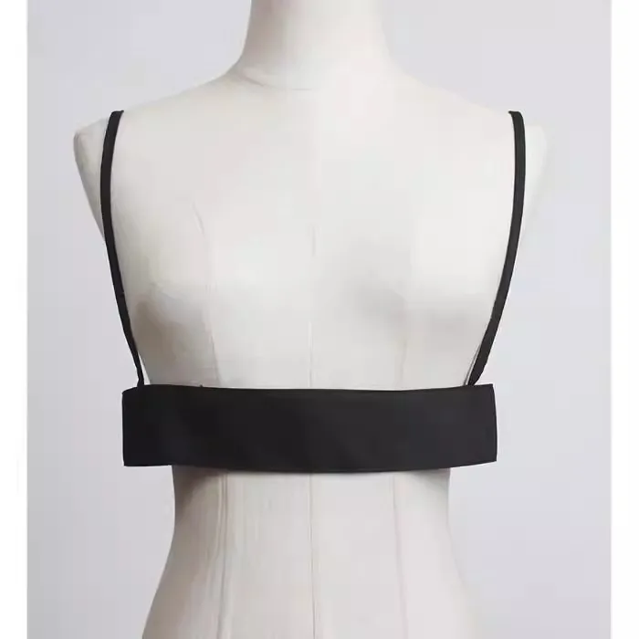 Women's Fashion White Black Fabric Vest Corset Female Cummerbund Coat Waistband Dress Decration Wide Belt J087