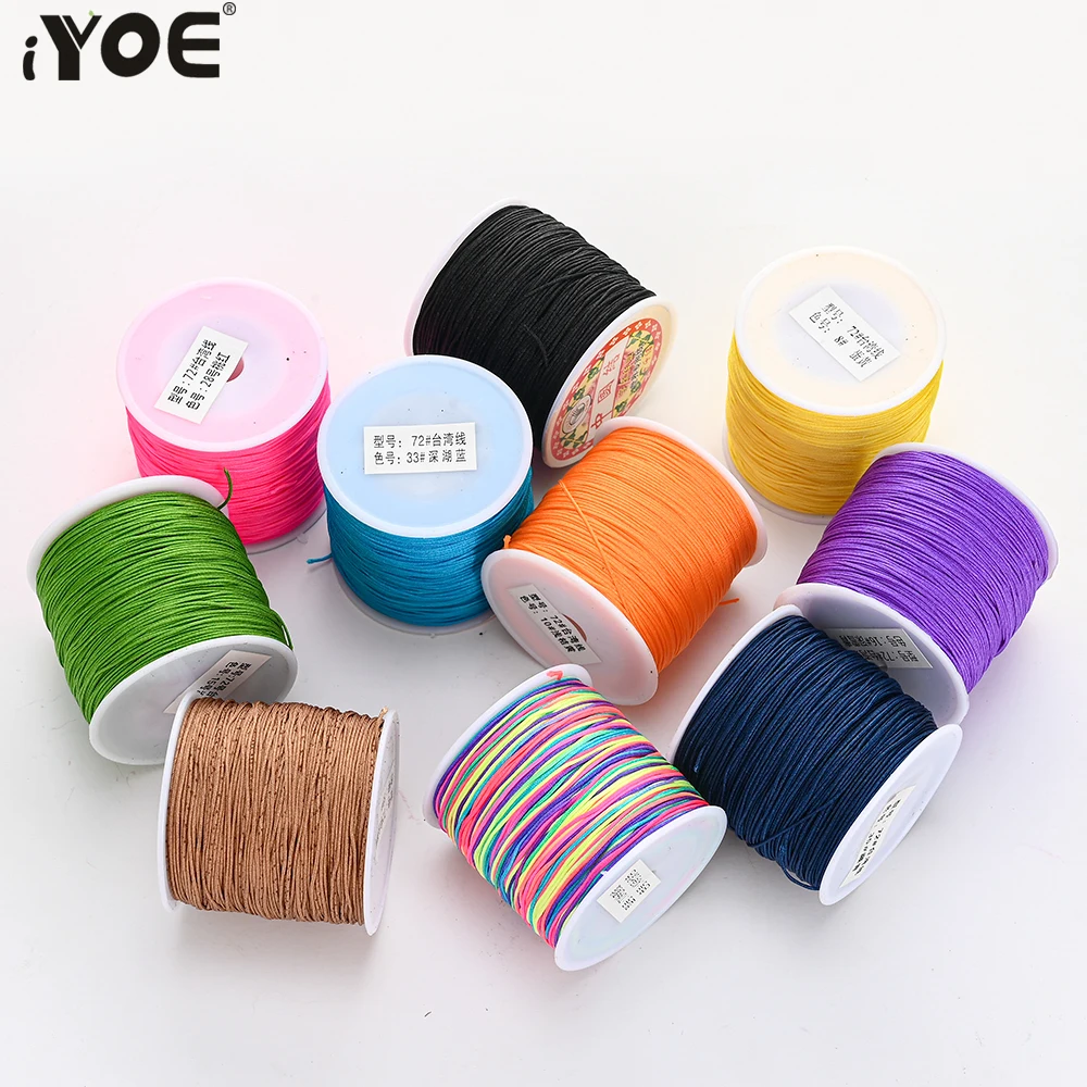 100m/Roll 0.8mm 28 Colors Nylon Thread Cord String for DIY Making Bracelet Necklace Handmade Craft Accessories