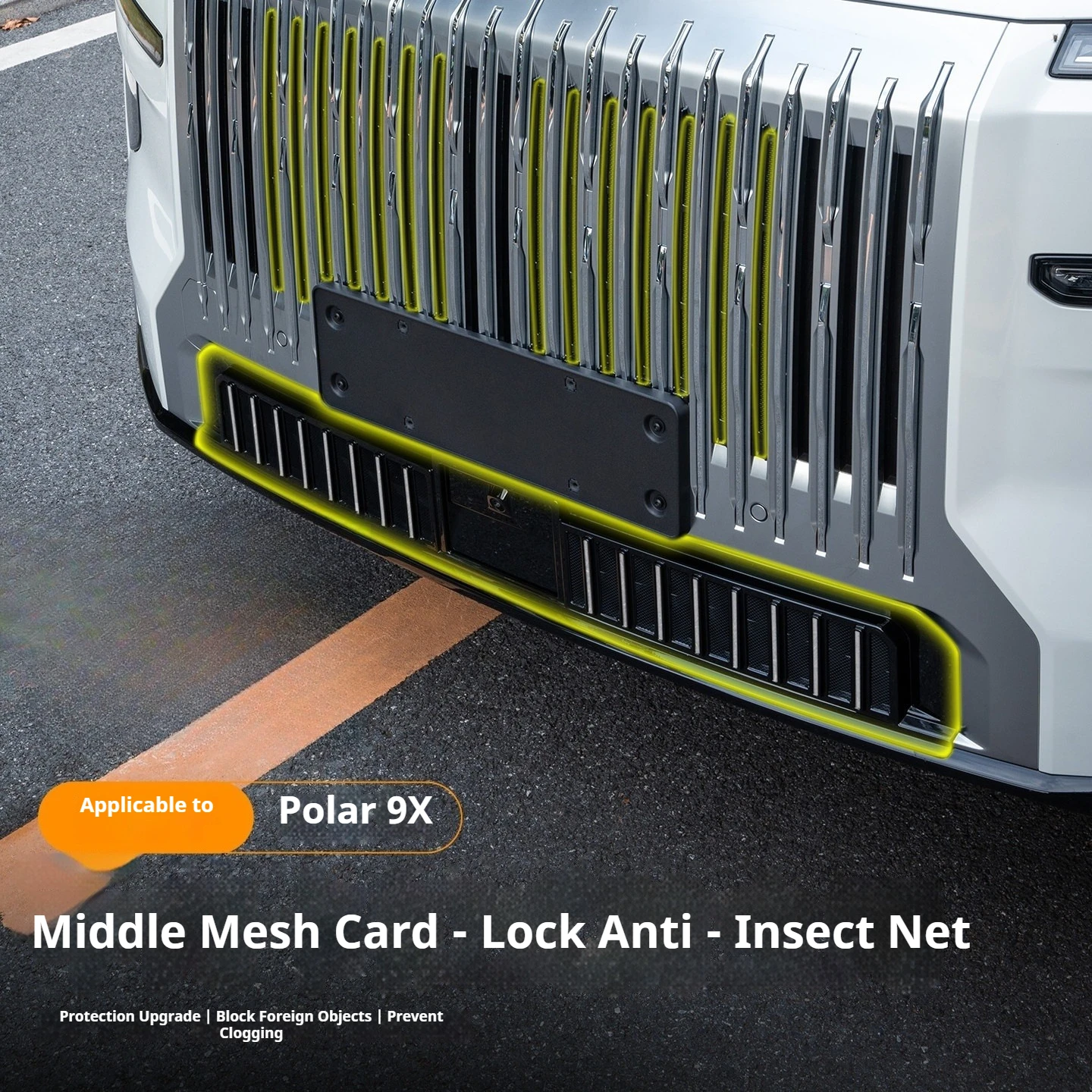 Fit For Zeekr 9X Front Grille Mesh Insect Screen Radiator Protector Dust Net Clip On