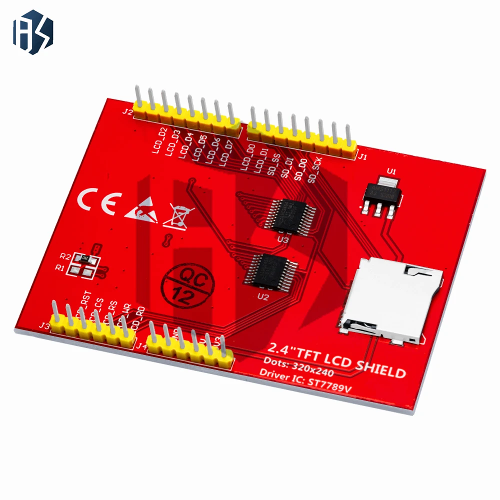 1 peça módulo lcd tft para arduino tela sensível ao toque 2.4 polegadas tft lcd para placa uno r3 e suporte mega 2560 com caneta touch diy