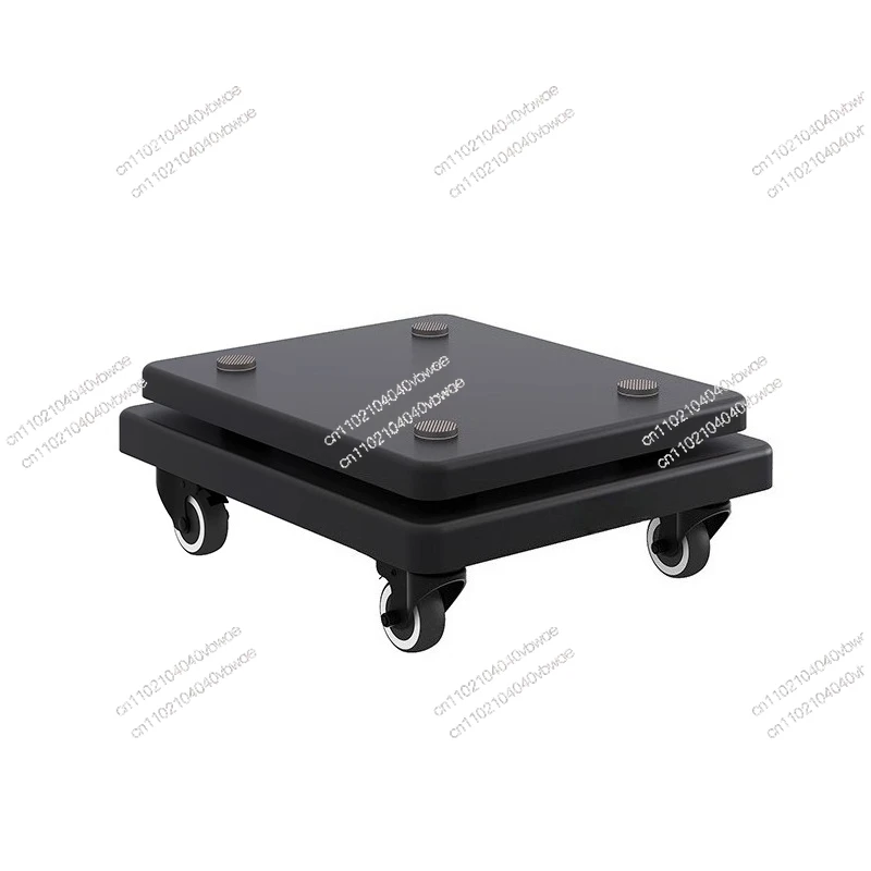 Speaker Base Tray, Shockproof Floor-Standing Speaker Subwoofer Stand, Double-Layer Universal Caster Shock-Absorbing Pad
