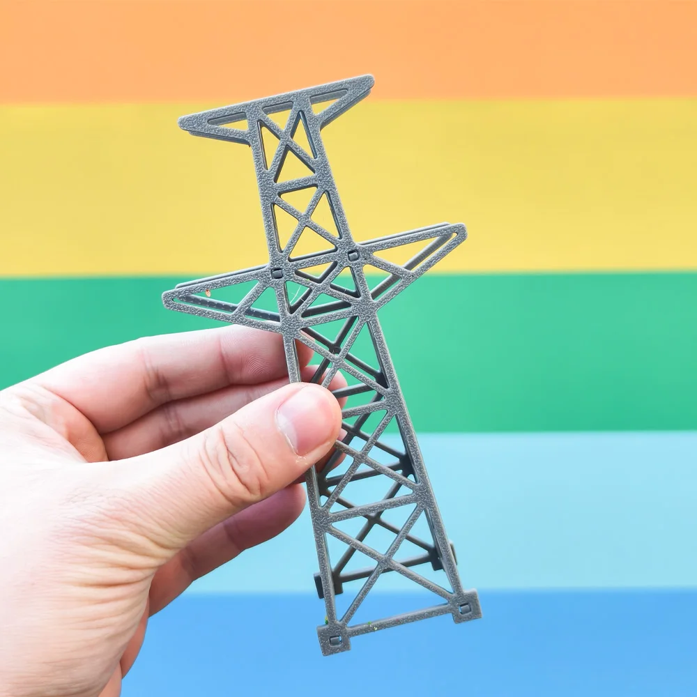 Mini Model Electric Power Tower 1:150/1:200 ABS High Voltage Tower Modeling Railway Train Sand Table Scene Layout Assembly Toys