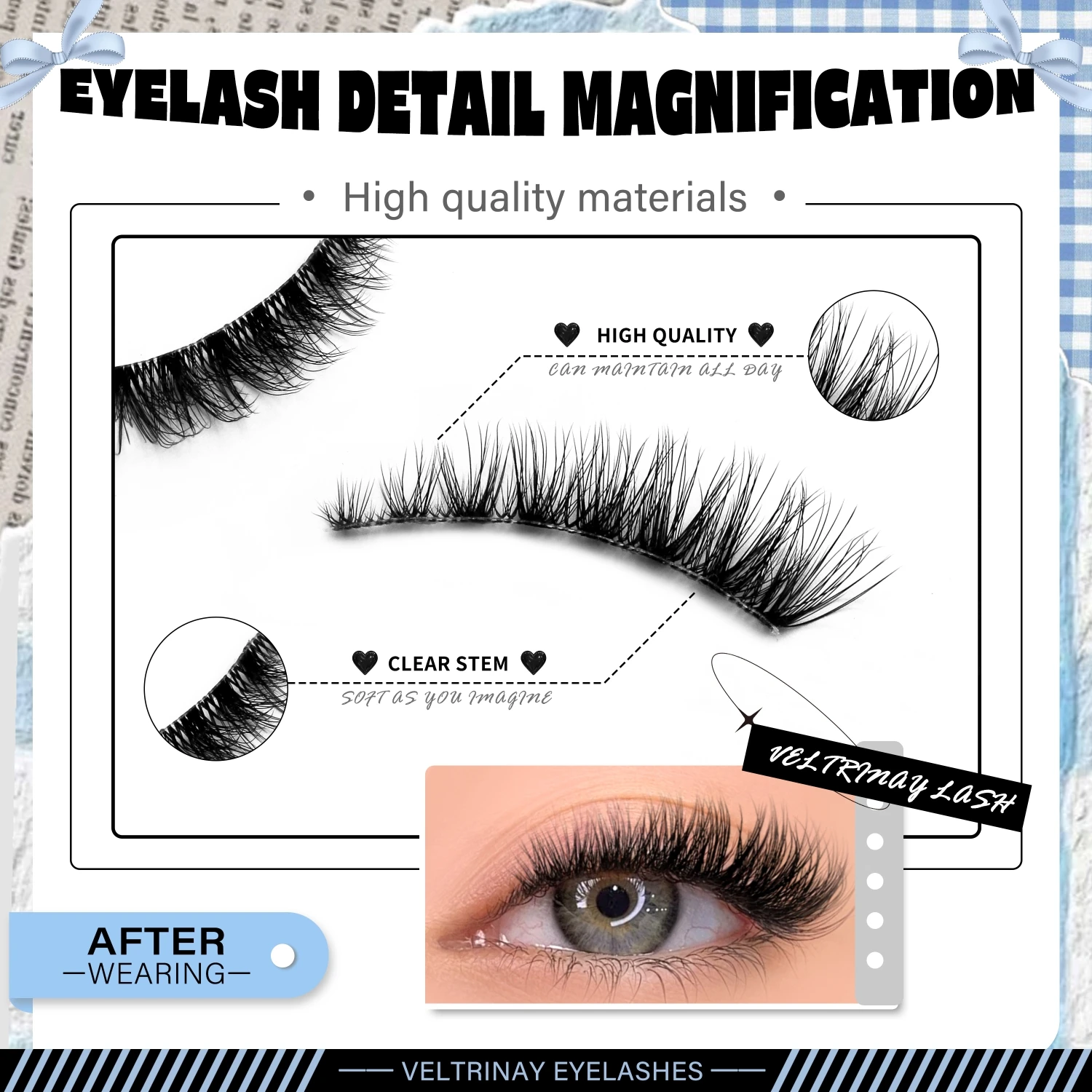 ヴェルトリア ナチュラルアイラッシュ ナチュラルフェイクラッシュ クリアバンドラッシュ つけまつげ ウィスピーラッシュ ナチュラルアイラッシュ メイクアップ