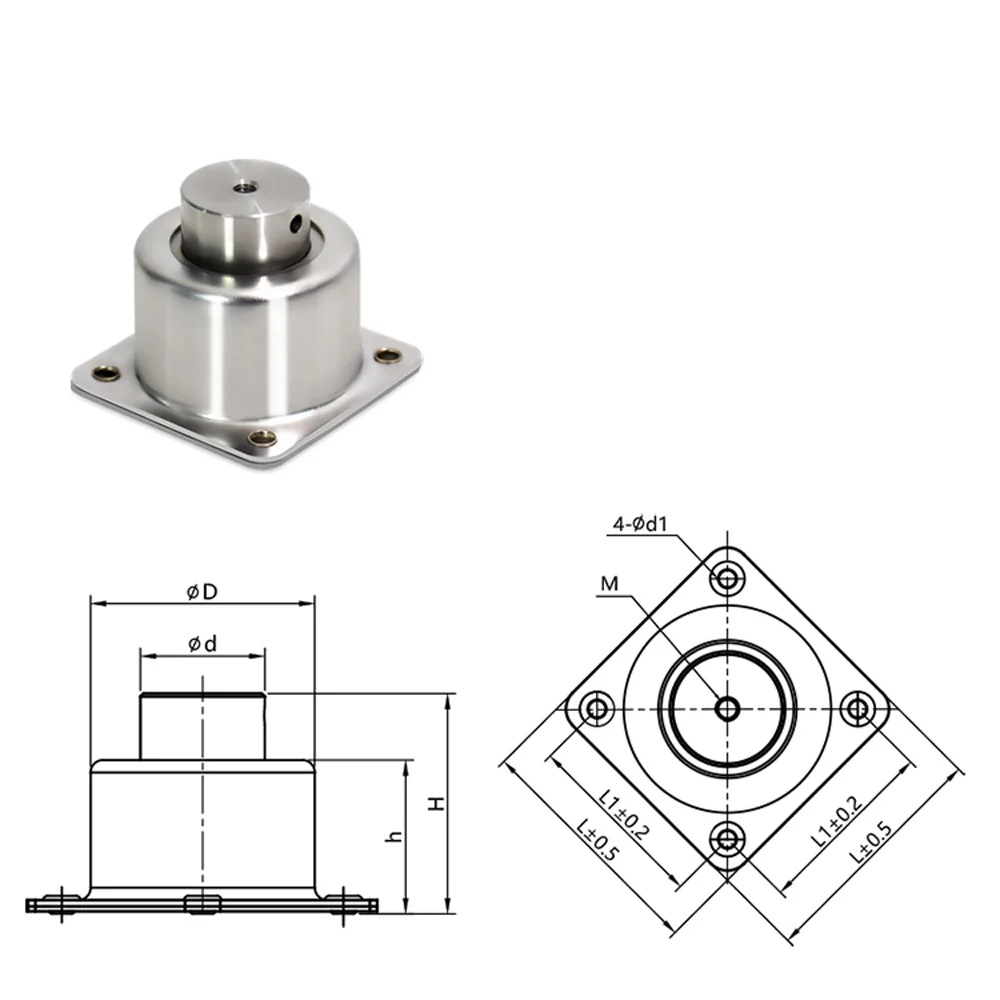 3D Equal-Rigidity All-Metal Vibration Damping Base, Aerospace Ship and Vehicle-Mounted Precision Instrument Shock Absorber